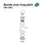 Bonde lavabo clic-clac NF