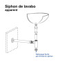 Siphon lavabo apparent réglable