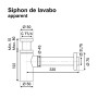 Siphon lavabo apparent réglable