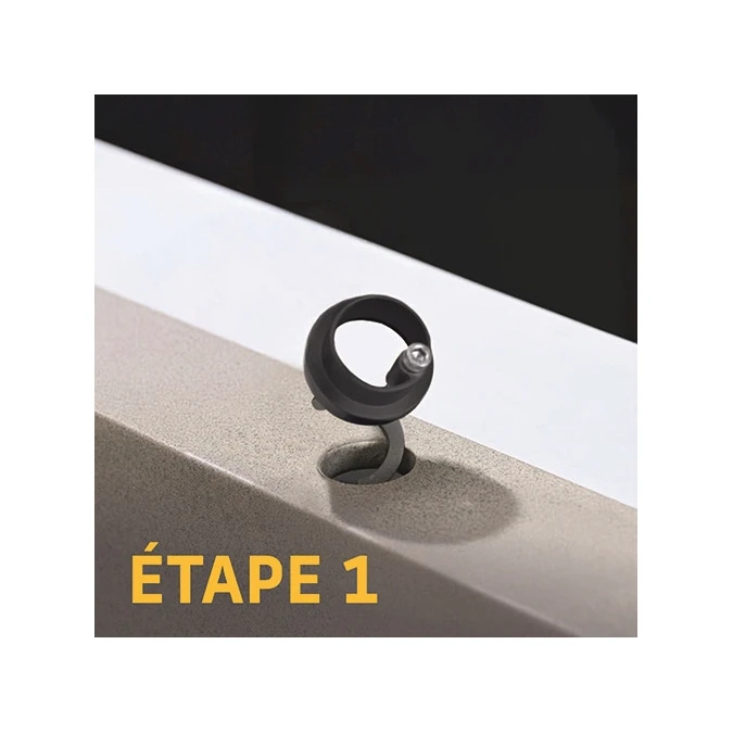 Mitigeur évier rond GRIBS RAPIDFIX - Fixation par le dessus
