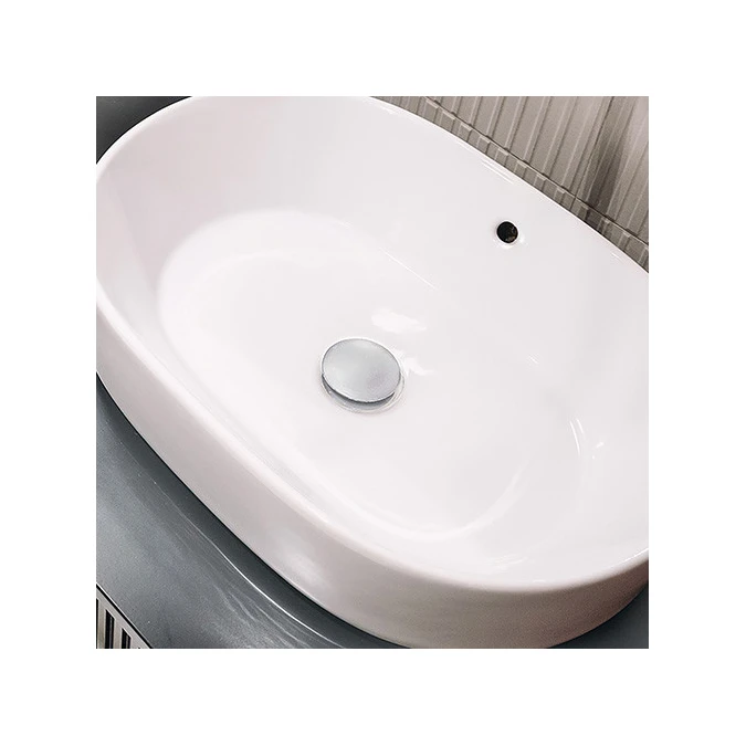 Bonde de lavabo à écoulement libre - Spécial plan de travail épais