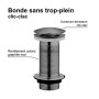 Bonde lavabo clic-clac sans trop plein