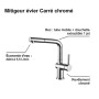 Mitigeur évier CARRÉ avec douchette extractible