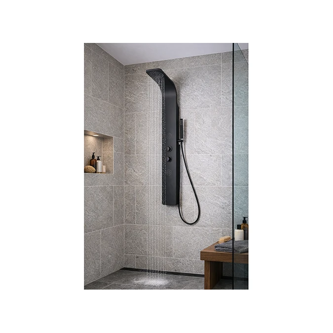 Colonne de douche hydromassante ALUMINIUM