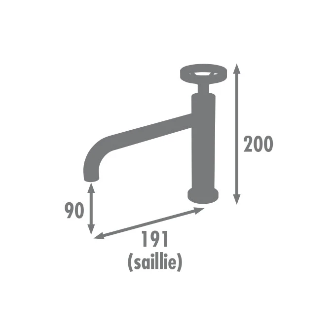Seconde Chance - Mitigeur lavabo Industriel bec fixe