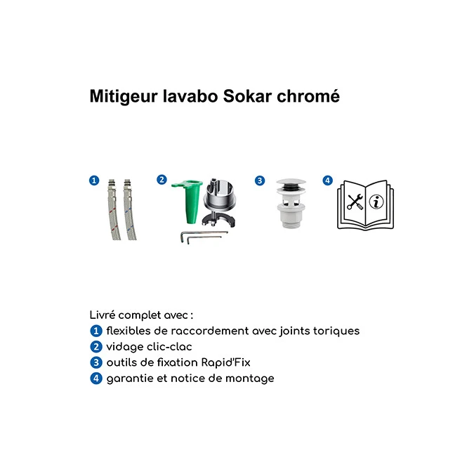 Mitigeur lavabo SOKAR RAPIDFIX