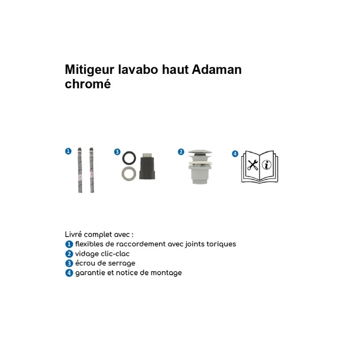 Mitigeur lavabo ADAMAN HAUT