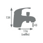 Mitigeur bain douche CARDIFF MONOTROU