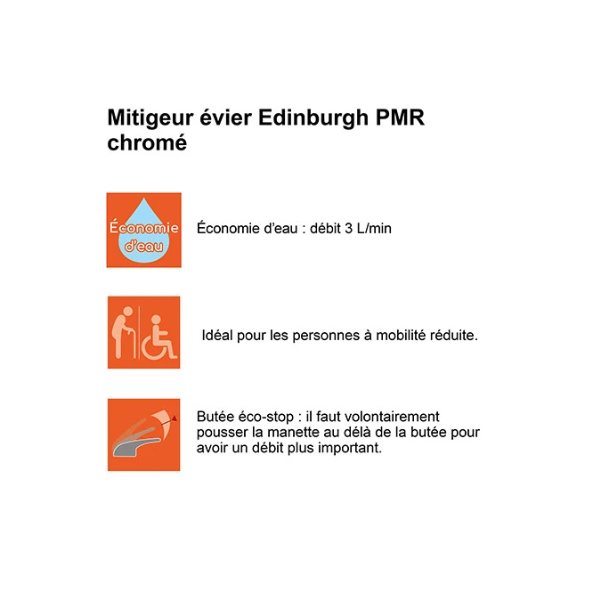 Mitigeur évier EDINBURGH PMR