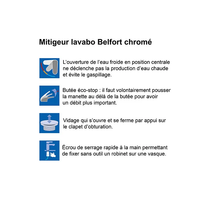 Mitigeur lavabo ADAMAN