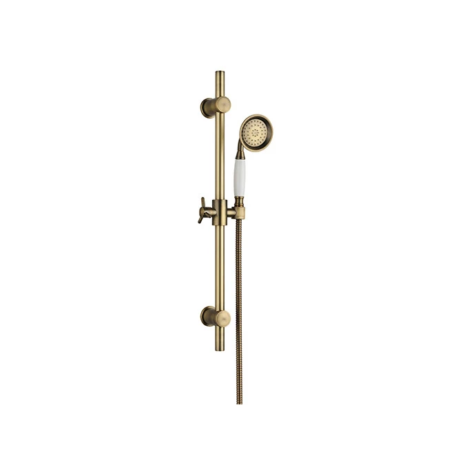 Ensemble barre de douche, douchette et flexible RETRO 1 jet