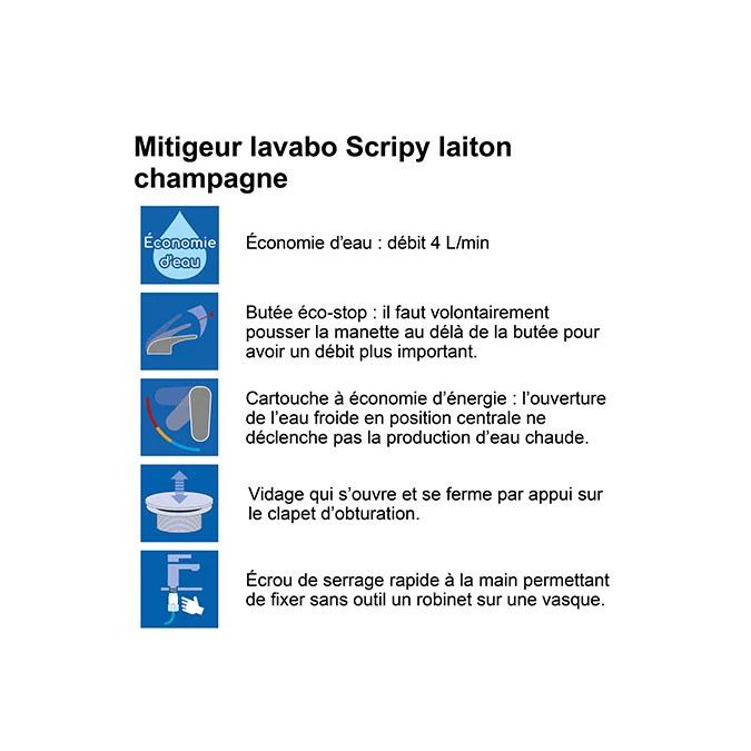 Mitigeur lavabo SCRIPY
