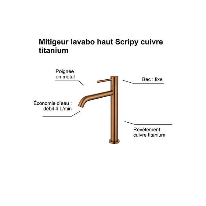 Mitigeur lavabo SCRIPY haut