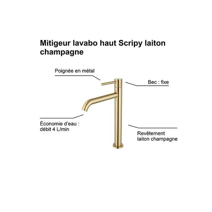 Mitigeur lavabo SCRIPY haut