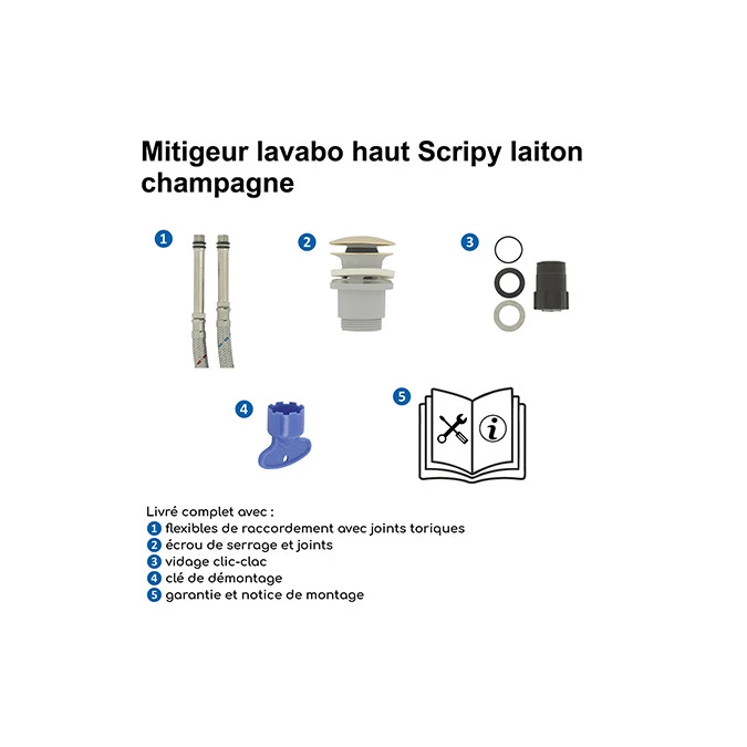 Mitigeur lavabo SCRIPY haut
