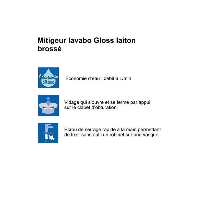 Mitigeur lavabo GLOSS