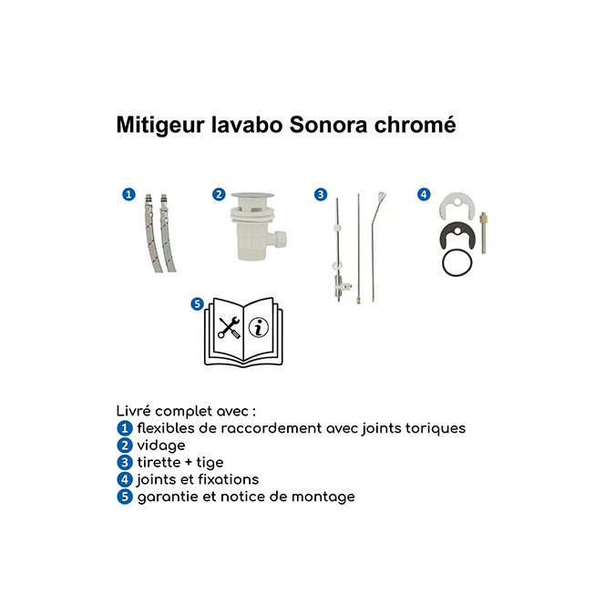 Mitigeur lavabo SONORA
