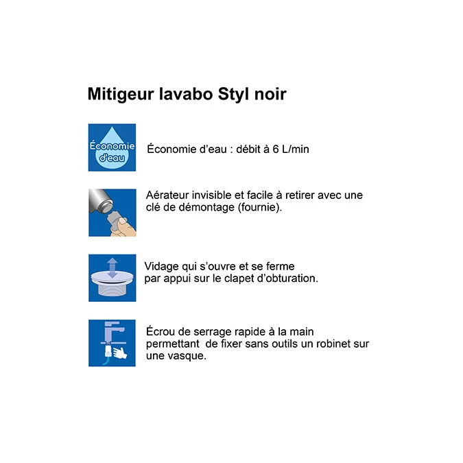 Mitigeur lavabo STYL