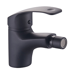 mitigeur de bidet noir mat sobre et moderne 