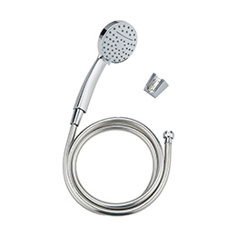 flexible, douchette et support mural chromé