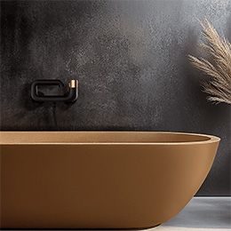 robinet baignoire noir Le O Edouard Rousseau