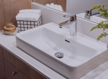 bonde de lavabo chromée