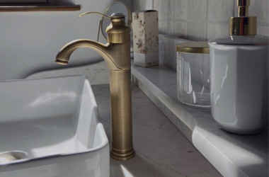 mitigeur de lavabo haut style rétro 