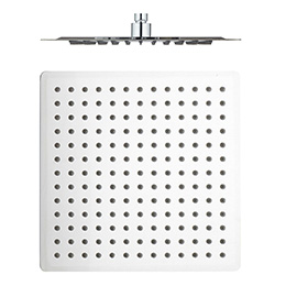 tête de douche carrée chromée extra plate