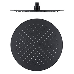 tête de douche ronde extra plate noire