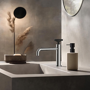 mitigeur pour lavabo style industriel chromé