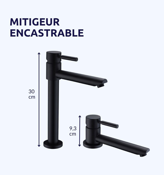 Robinet cuisine bec pliable pour ouverture de fenêtre