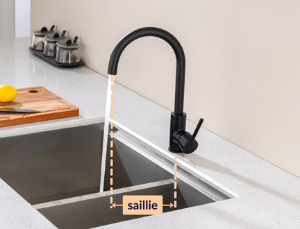 la saillie du robinet