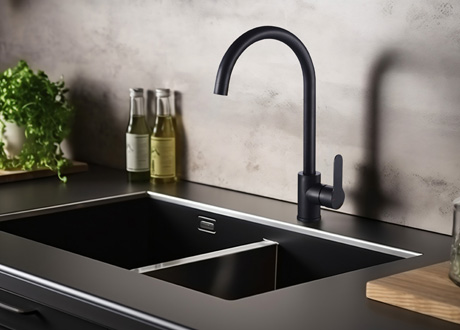 Mitigeur design noir Edouard Rousseau 