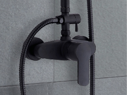 colonne de douche avec mitigeur mécanique pour régler le débit et la température